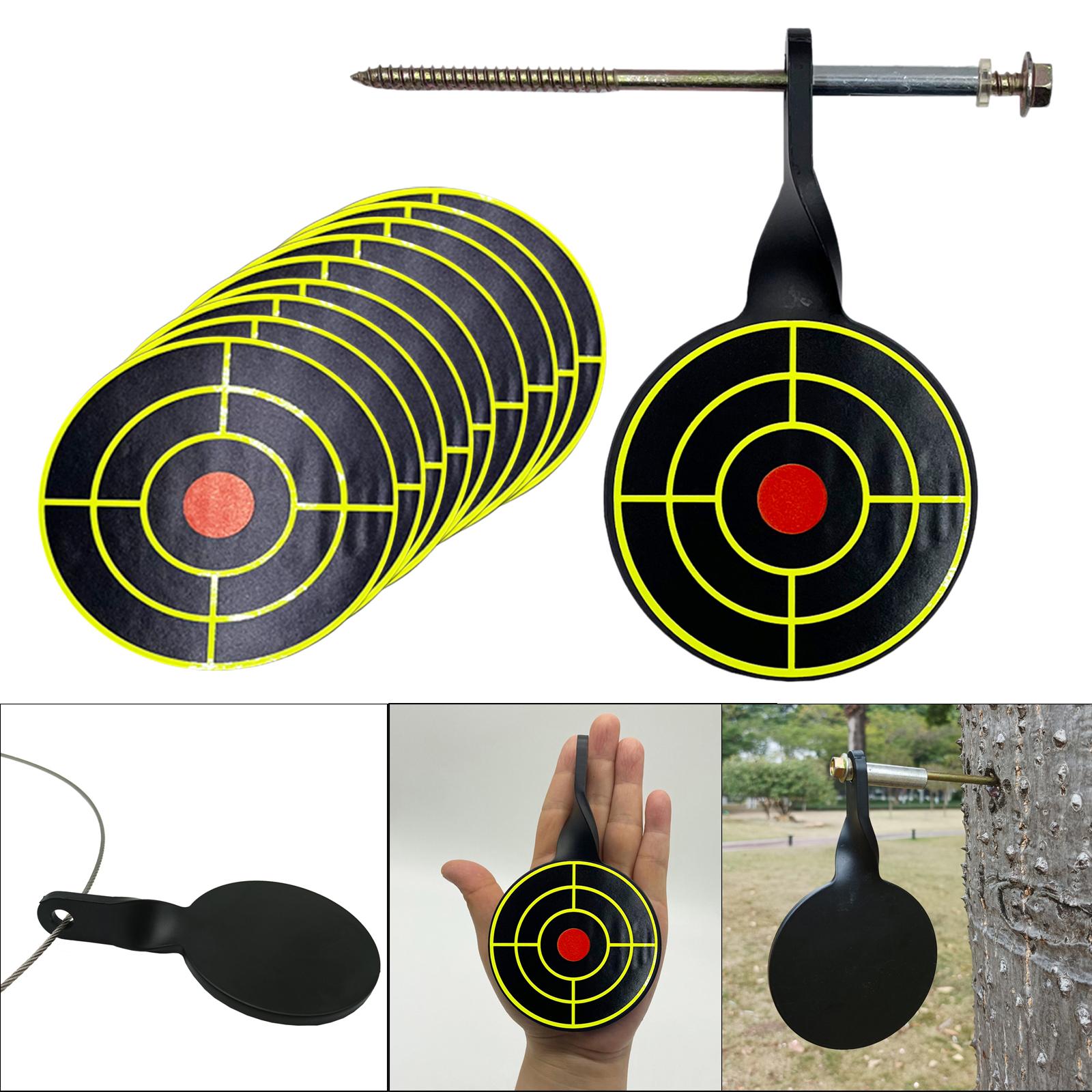 Thickened Steel Practice Target 5mm Tree Standing Target Screwed Type Rotary for Range Outdoor Shooting Practice Hunting Games