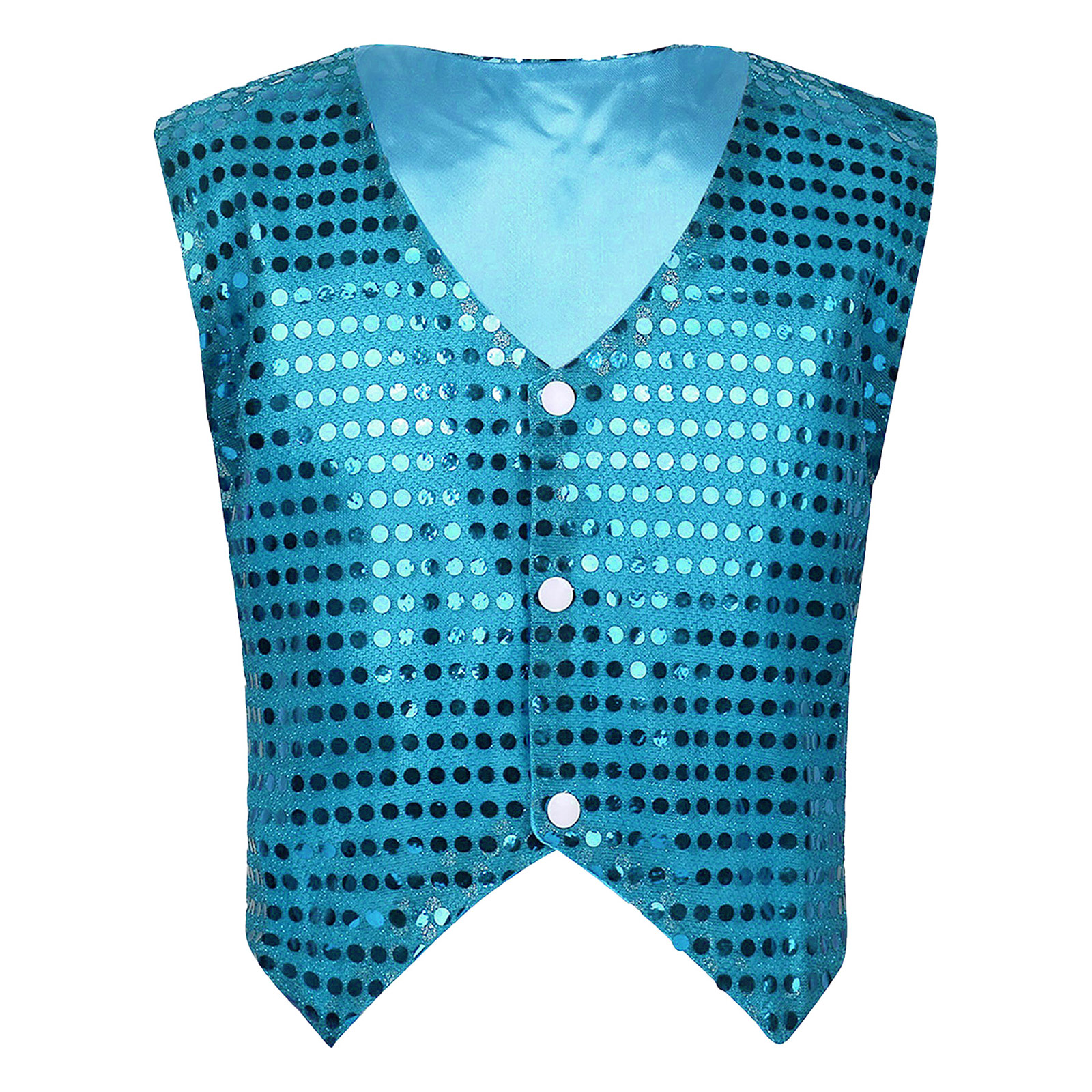 Kinder Mädchen Jungen Glitzernde Pailletten Weste Weste Chor Jazz Hip Hop Street Dance Bühne Leistung Kostüm Schule Party Dancewear – Detail 11