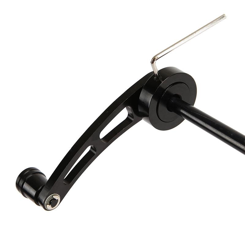 2Pcs Universal Auto Fenster Schaukel Griff Riser Wickler Aluminium Legierung Wickler Griff Kurbel Riser Kit Universal Ersatz Balck – Detail 3