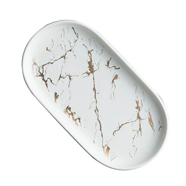 Durable Great Oval Storage Tray Soap Towel Perfume Holder Ceramics Oval Storage Tray Easy to Clean for Home - AliExpress 15