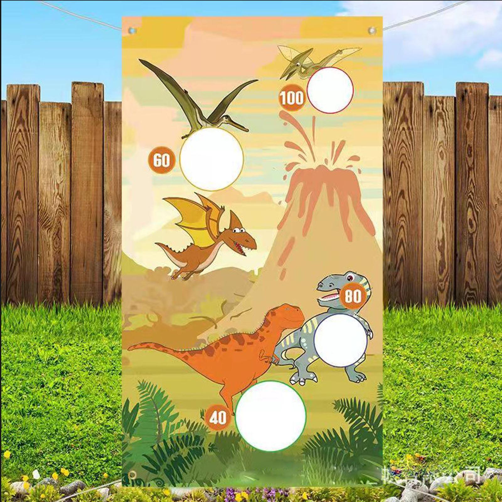 Dinosaur Throwing Game   Reusable Family Party Supplies 30x53inch