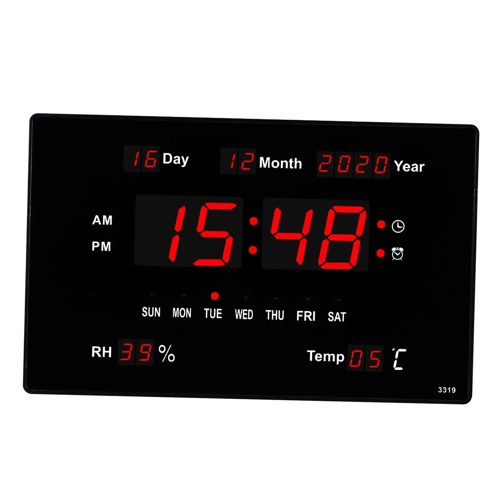Large Electronic Wall Clock Timer Calendar Alarm LED Display Table Clocks