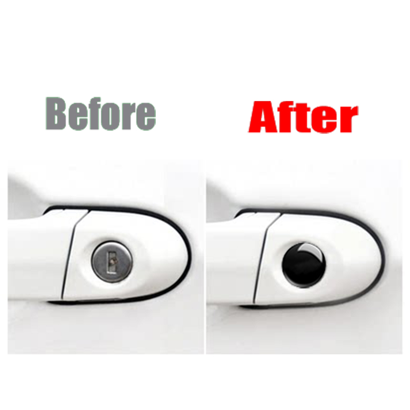 4Pcs Auto Tür Schlüsselloch Aufkleber Auto Lock Dekoration Schutz Aufkleber für BMW E46 E85 E60 F10 E39 F30 E36 f20 E87 E90 E70 X3 X5 – Detail 3