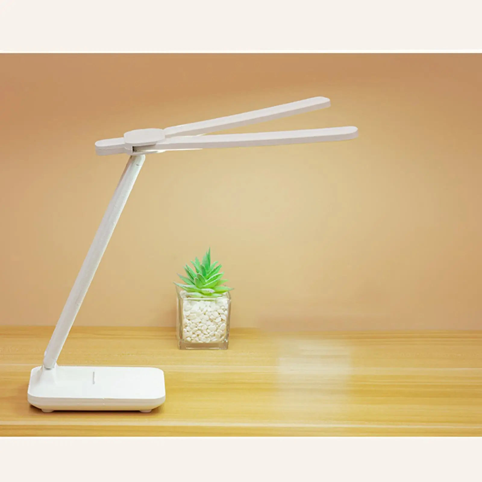 LED Desk Light Rotatable Head with Pen Holder Phone Holder Eye Caring for Living Room Bedside Studying NightStand