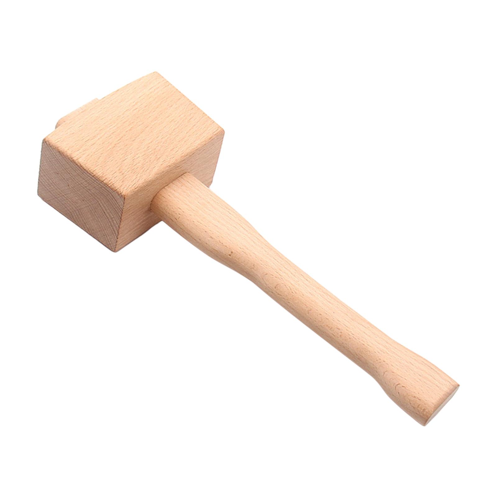 245mm Beech Solid Mallet Durable Square Portable for Carpenter