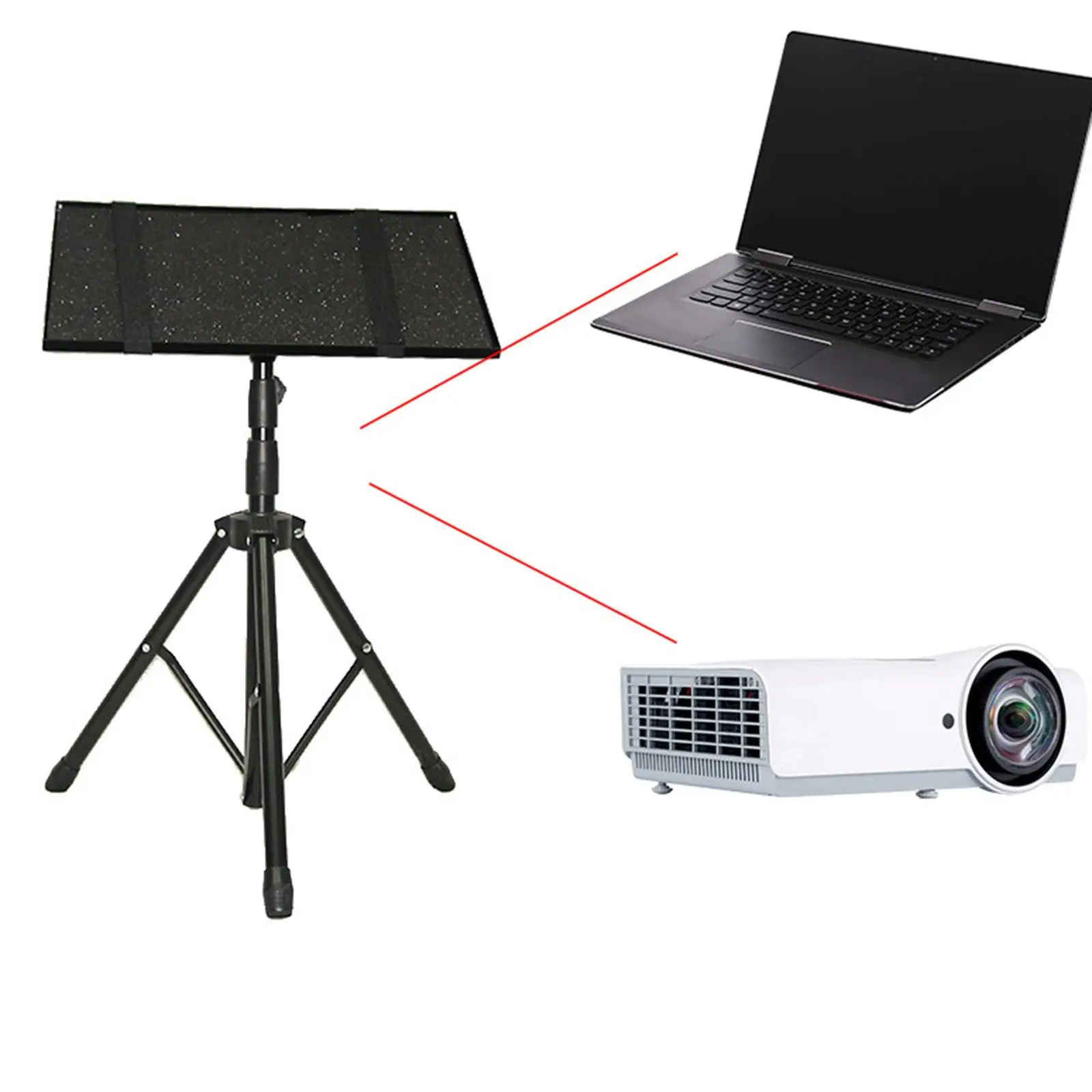 Multipurpose Projector Tripod Stand Removable Photography Telescopic Floor Tripod Stand for Notebook Office Home Workstation