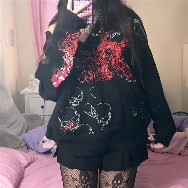 Lamuusaa Gothic Coat Women y2k Clothes Cybercore Jacket