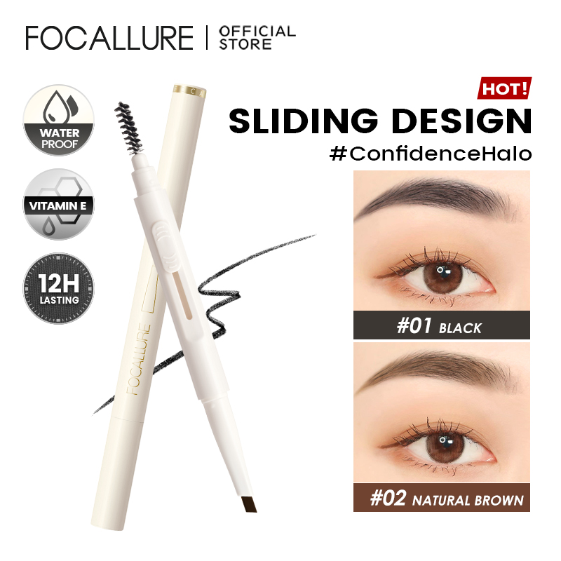 Best of FOCALLURE Ultra Fine Triangle Eyebrow Pencil Slidable Waterproof Precise Brow Definer Long Lasting Tint Profession Eyes Makeup Reviews & Tips