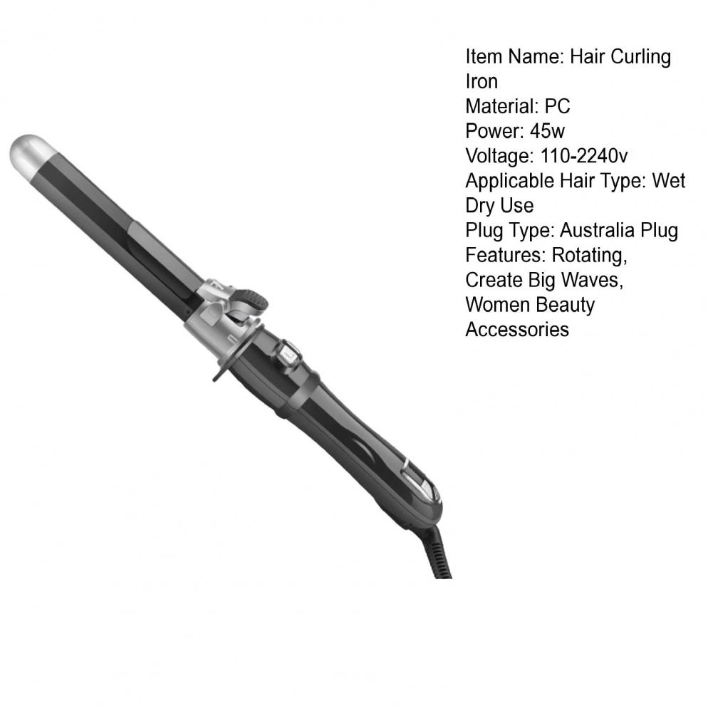 Title 2, 110-240v Full Automatic Curling Iron Rotating C...