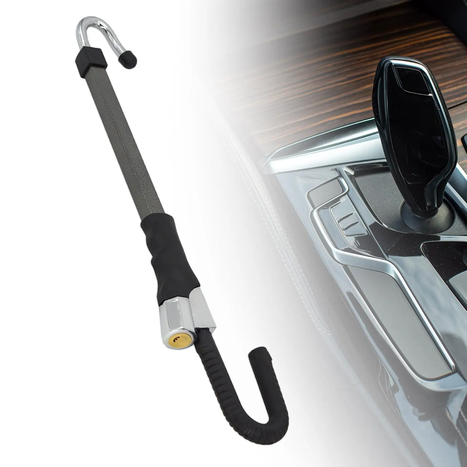 Car Steering Wheel Brake Lock Adjustable Length Professional Durable with 2 Keys