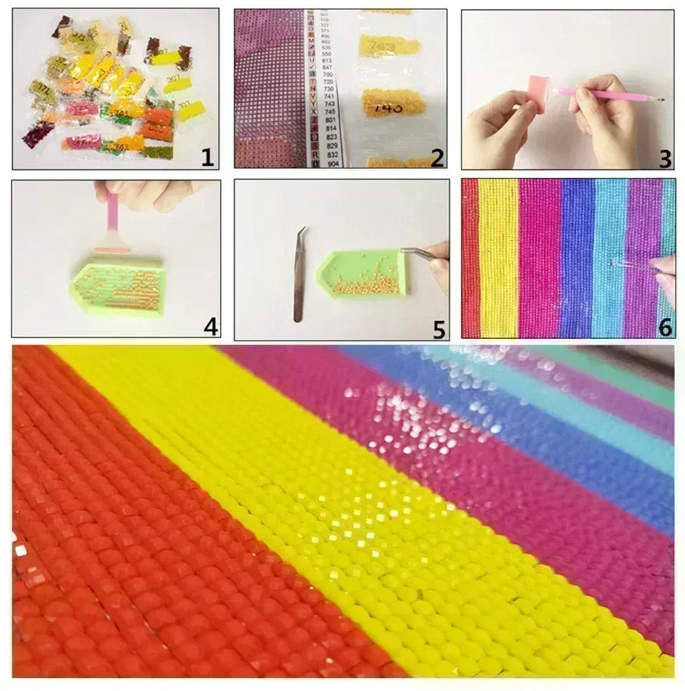 Description Picture 5 of item5D DIY Diamond Painting Scenery Wheat Tree Autumn Season Full Drill Square Diamond Embroidery Cross Stitch Home Decoration