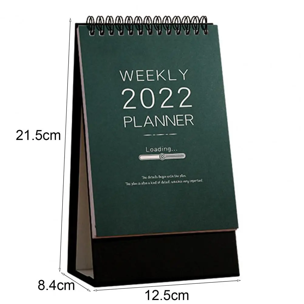 2022 calendários mini desktop calendário decorativo flip