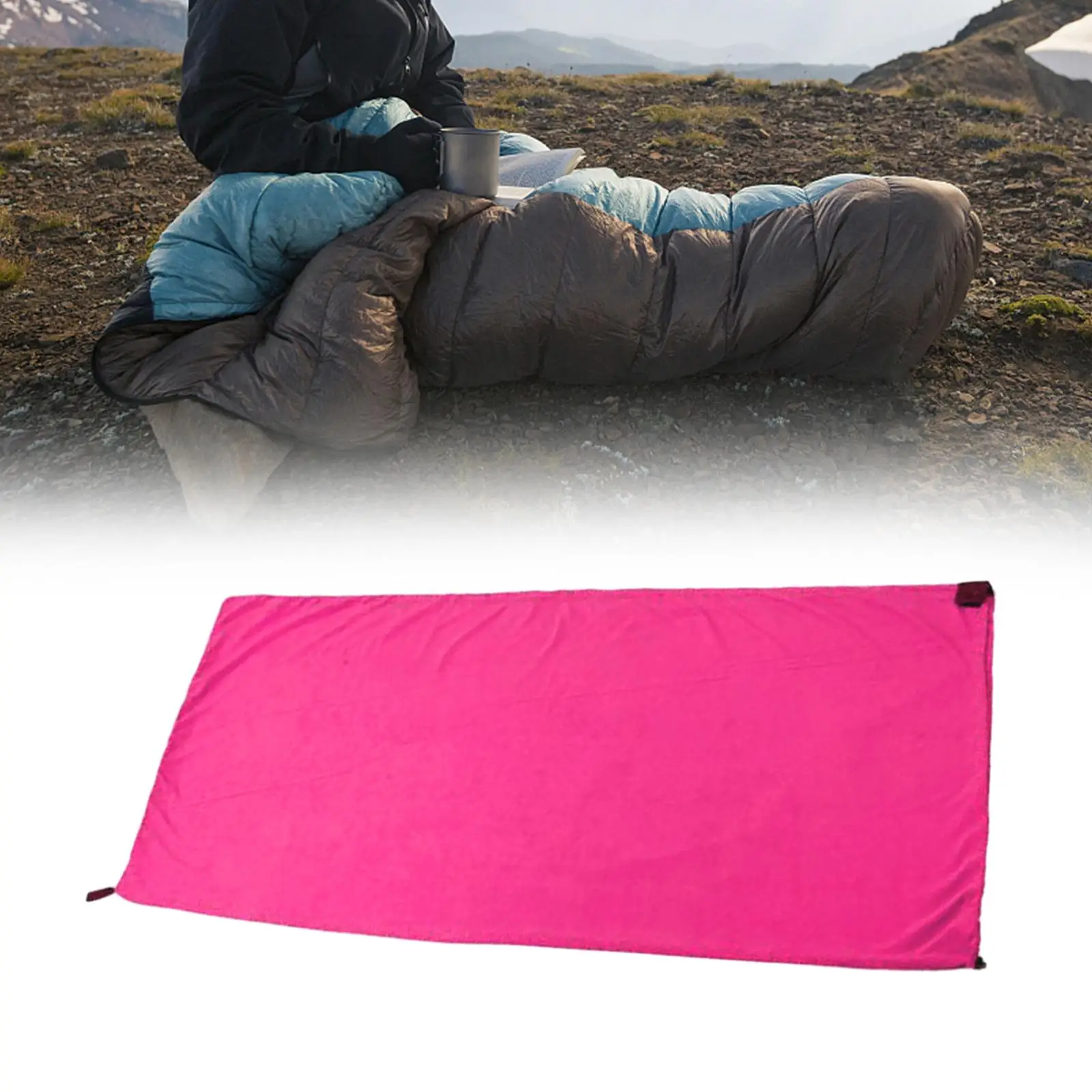 Fleece Sleeping Bag Liner Blanket Liner Comfortable Thermal Warm Sleeping Bag for Sport Hotel Camping Outdoor Activities 