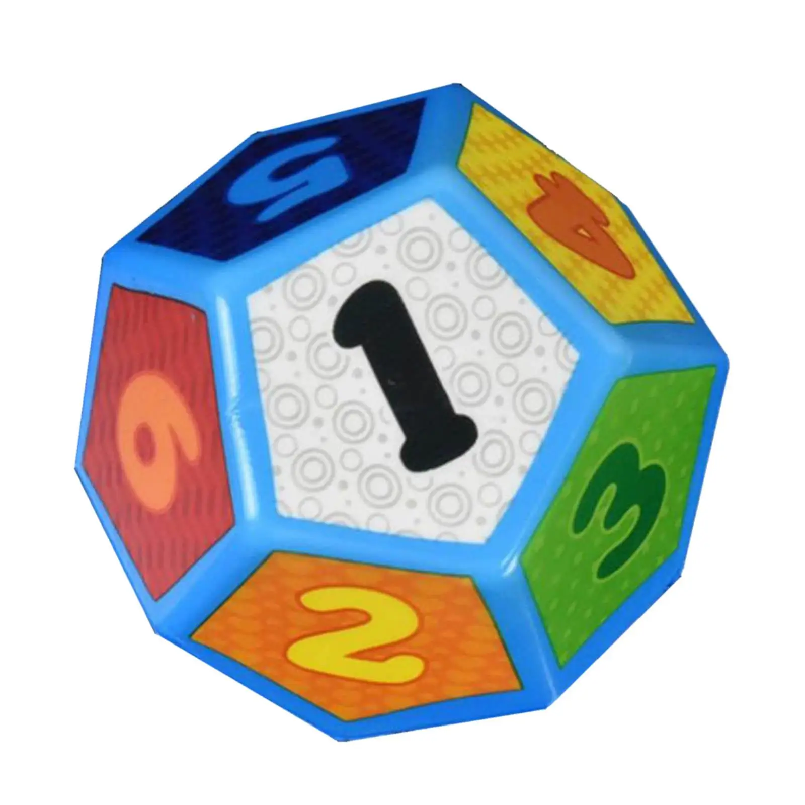 Kids 12 Sided Dice Educational Toys Game Props Lightweight Playing Learning Colorful Foam Die for Party Game Game Accessories