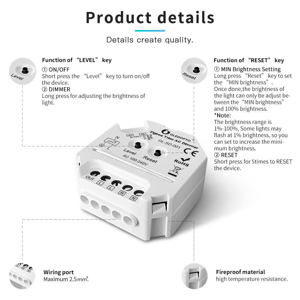 casa inteligente triac ac dimmer switch ajustar trabalho de tensão com telefone remoto app para lâmpada led