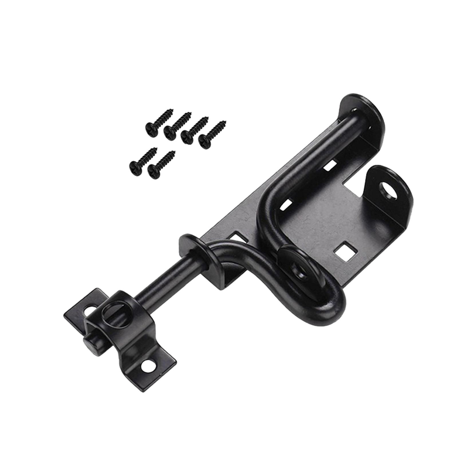 Iron Fence Gate Latch Self Locking Easy to Install Heavy Duty Slide Latch for Courtyard Wooden Fence Backyard Barn Door