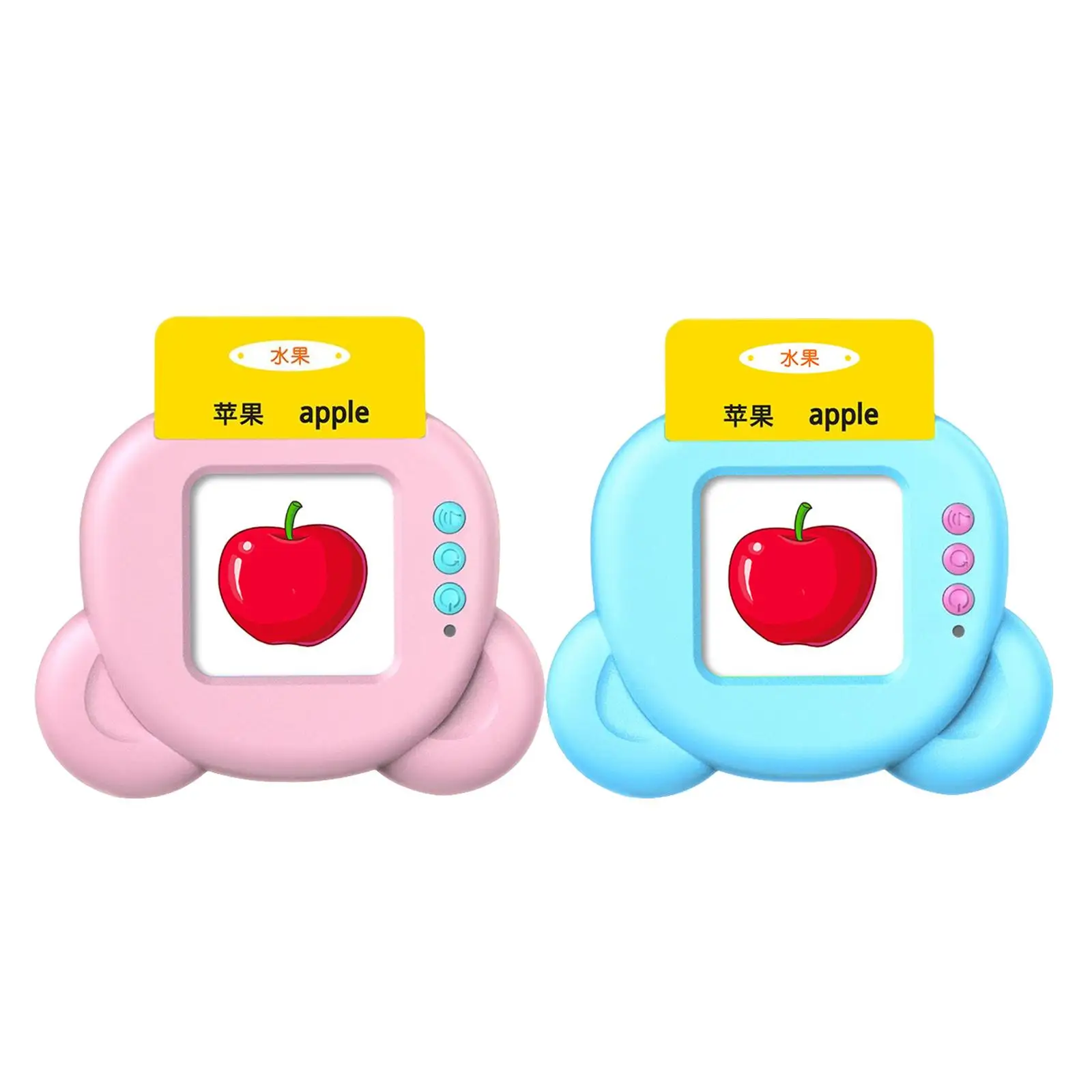 Electronic Talking Flash Cards English/Chinese Bilingual Word Reading Device Early Educational for Birthday Gift Preschool Kids