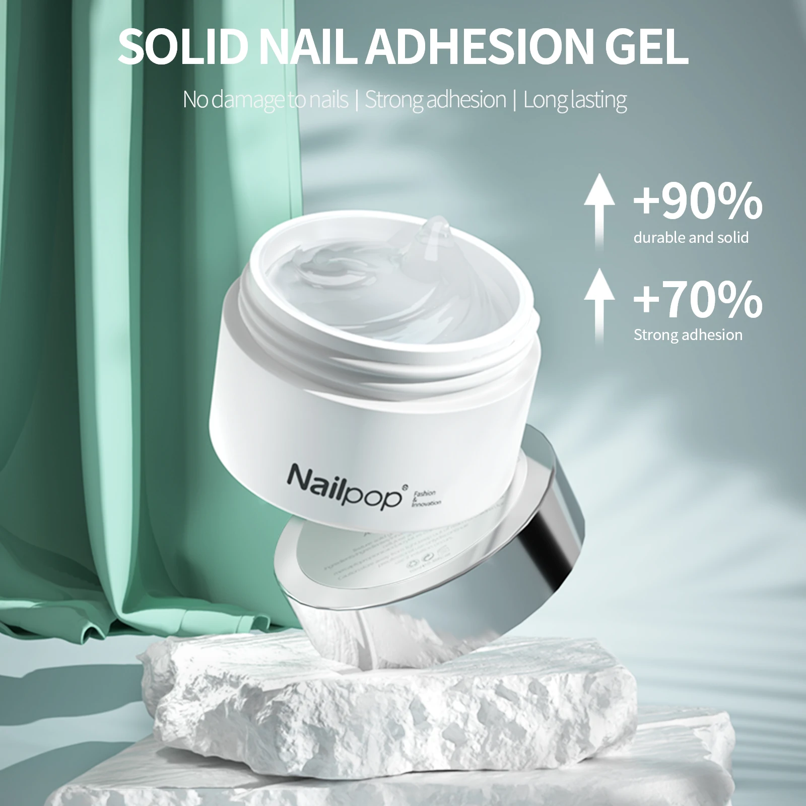 Best of Nailpop Solid Nail Patch Gel Easy Stick Gummy Adhesive Bond UV Glue For American Pose Capsule Tips Strong Adehesion 10ml Reviews & Tips