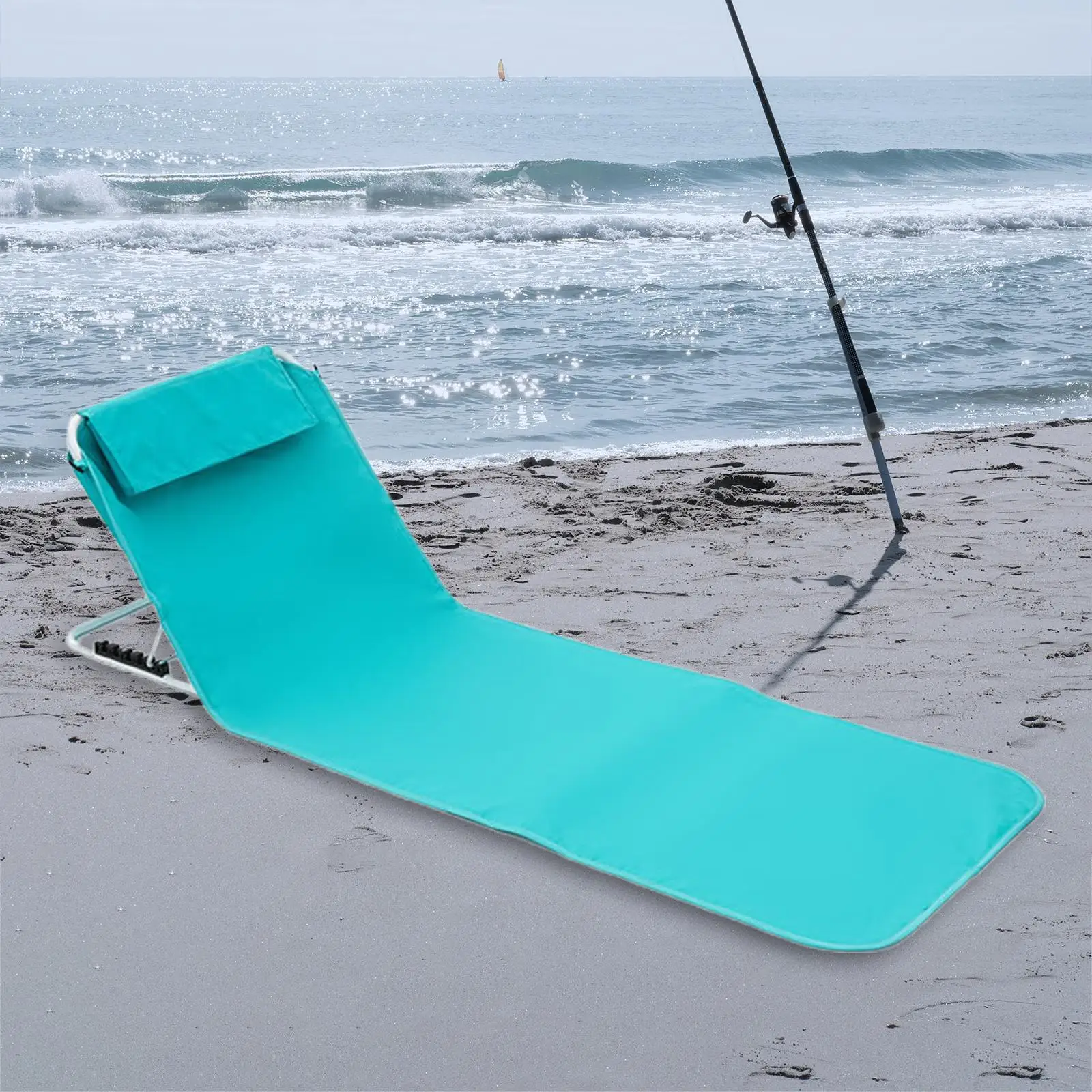 Camping Folding Floor Chair Practical Folded Outdoor Seat Cushion Beach Chairs for Adults for Concert Hiking Garden Yard BBQ