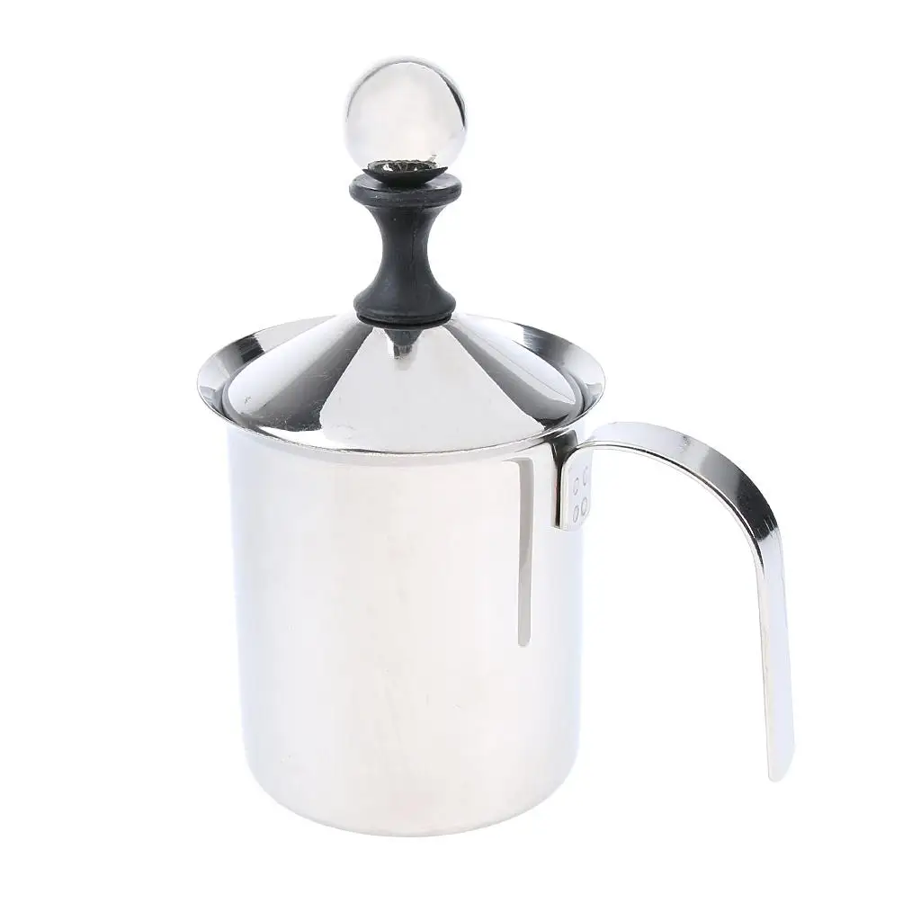 Manual Milk Frother Stainless Double Mesh 400ml/800ml