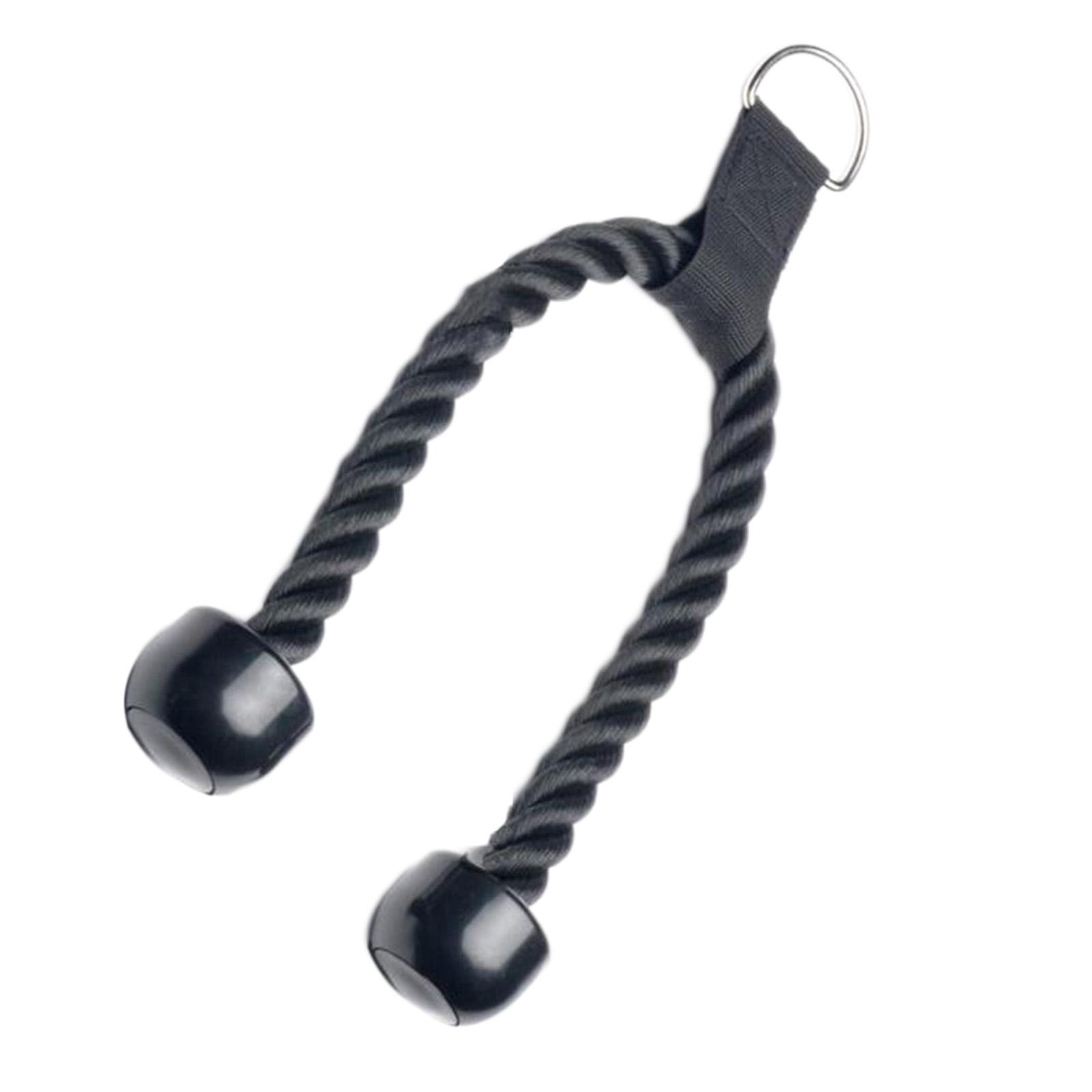 Tricep Rope Pull Down Cable Heavy Duty Pulley Attachments Accessories Trainer Rope Black for Fitness Shoulder Muscle Workout Gym Tricep Rope Pull Down Cable Heavy Duty Pulley Attachments Accessories Trainer Rope Black for Fitness Shoulder Muscle Workout Gym