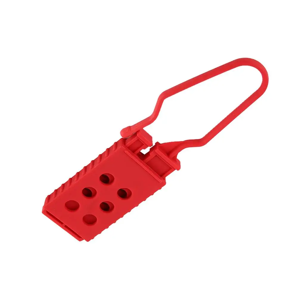 6-Hole Red Nylon  Insulated  Hasp Overall Size: 173  Mm / 6.8 X 1.7 Inches