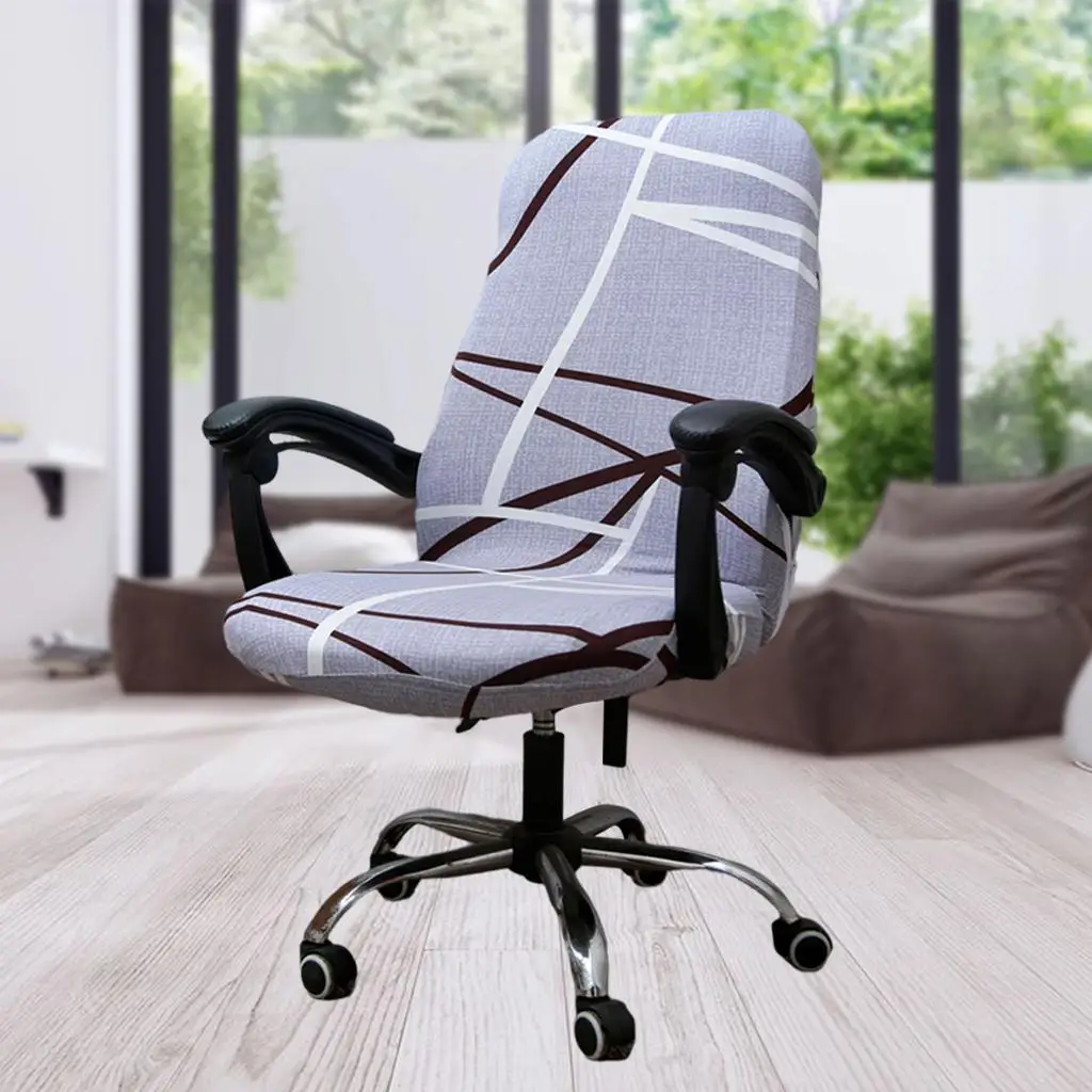 Cloth Polyester   Cover Swivel Office Arm cover Stretchable for High Back  Desk Rotating  Removable
