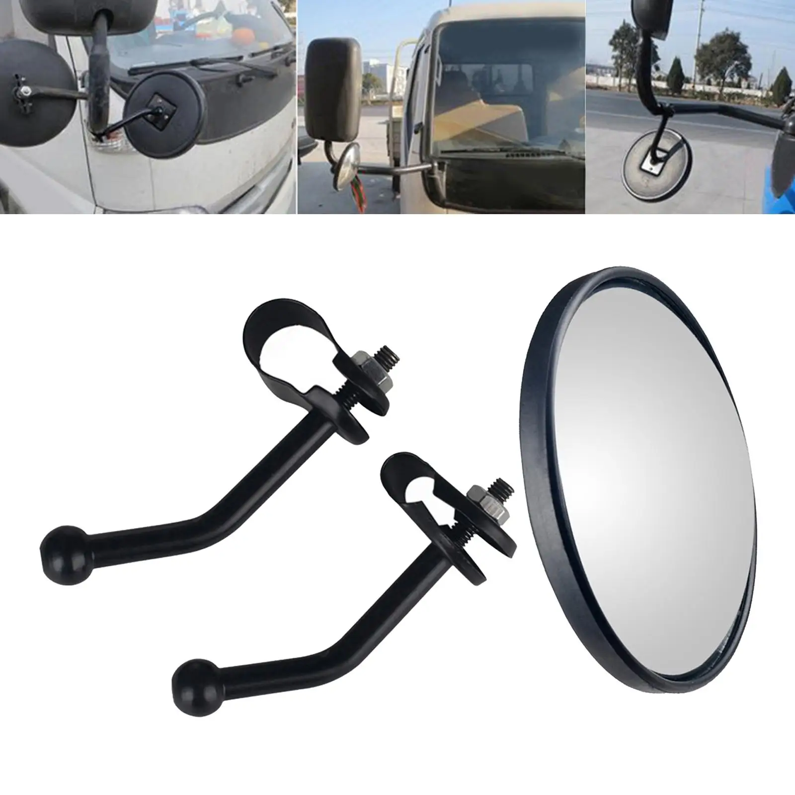 Adjustable Blind Spot Mirrors Wide Angle Replace Auxiliary Accessories Round Rearview Side Convex Mirror Fit for School Bus