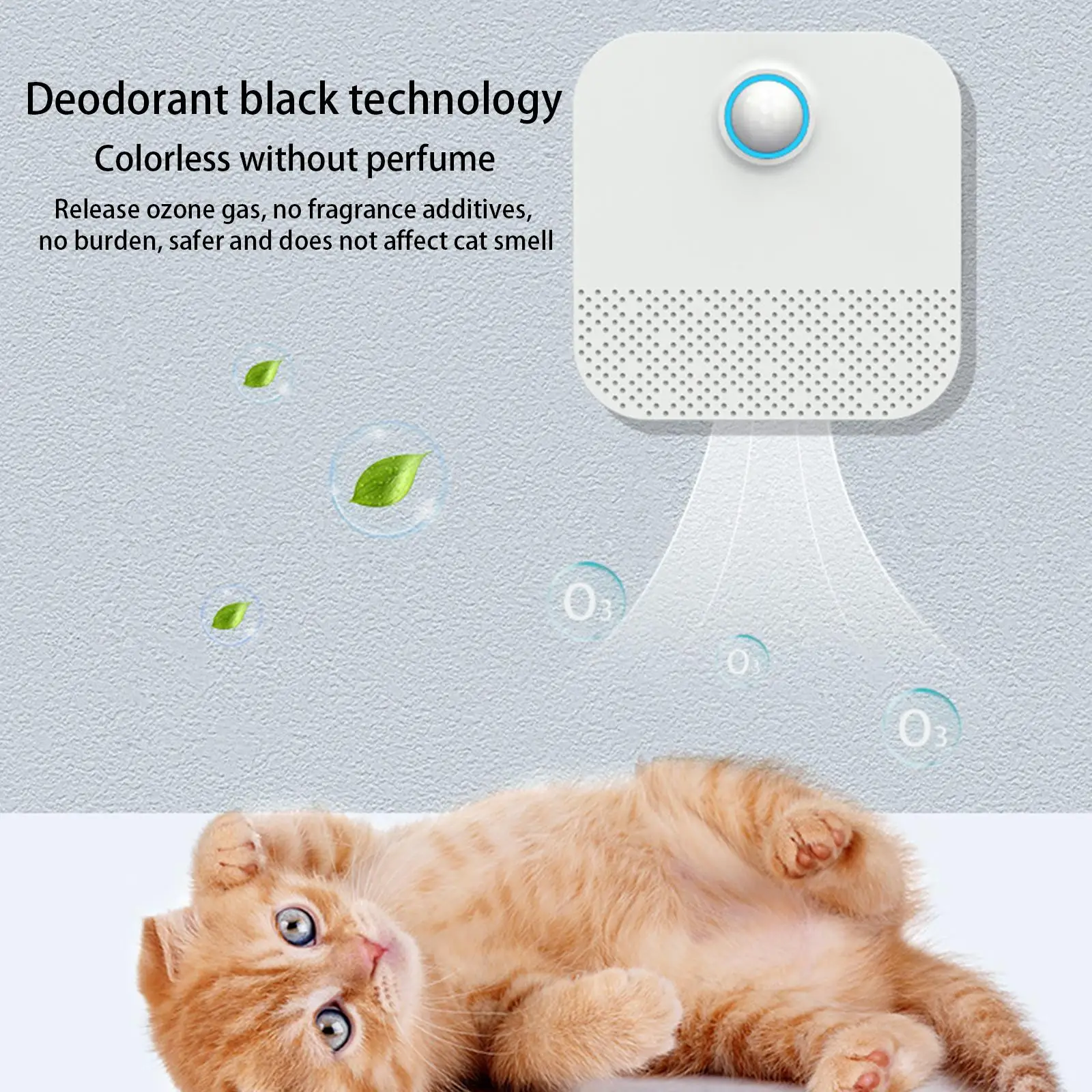 Cat Litter Deodorization Smell Remover Deodorization Unscented 15 Day Battery Life for Area