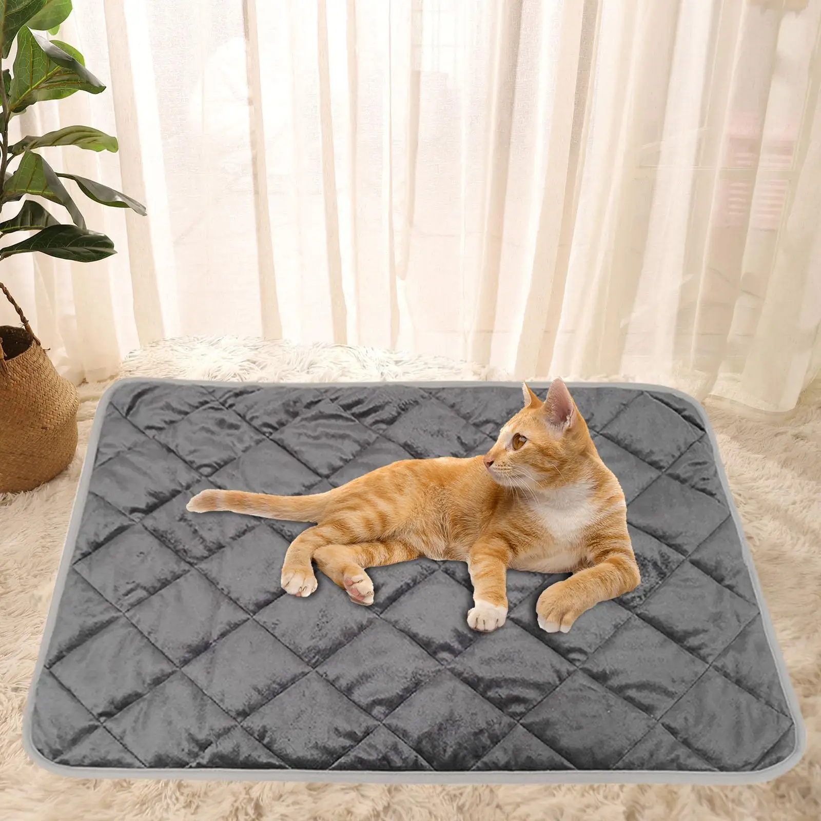 Self Heating Pets Pad Dogs Cat Sleeping Mat Safety Self Warming Mat Cushion Crate Blanket for Kitten Kitty Outdoor Indoor Puppy