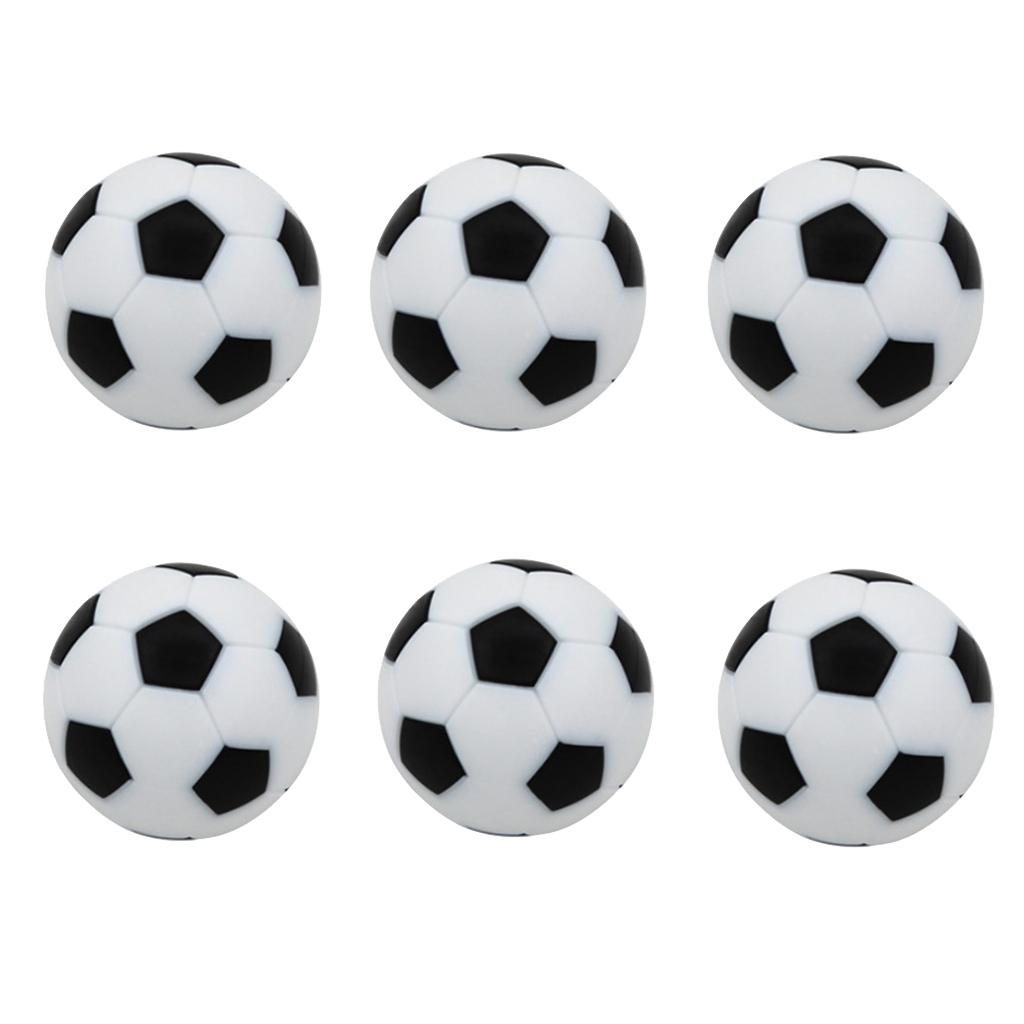 Set of 6 Replacement Plastic Soccer Balls for 32mm Mini Table Soccer Balls