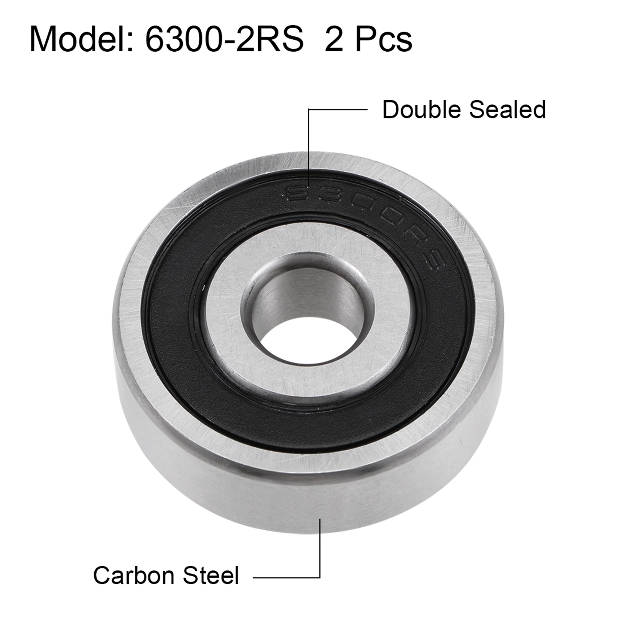 Motoforti 6300-2rs Rillen kugellager z2 10mm x 35mm x 11mm doppelt geschirmter Kohlenstoffs tahl – Detail 2
