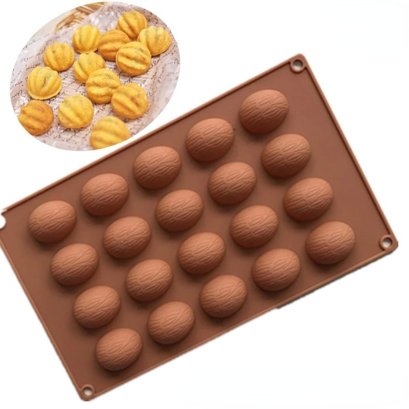 Description Picture 2 of item20 Holes Walnuts Nuts Shape Chocoalte Silicone Mold Fondant Cake  Baking Tools Pudding Cookie Soap Mold