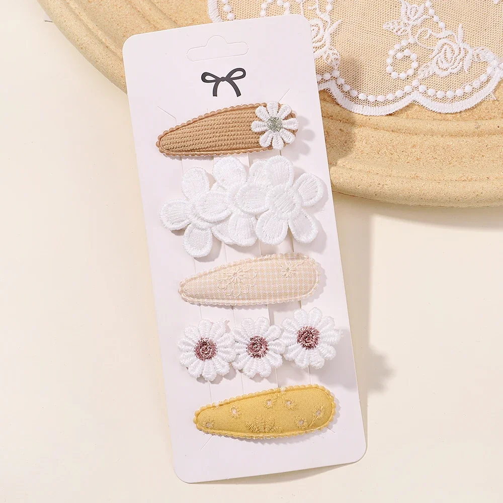 5/7 stücke Mini Baby Mädchen Haars pange niedlichen Blumen bogen Hase Prinzessin Haarnadel für Kleinkind Mädchen schöne Knall Seite Clip Haar Zubehör – Detail 10