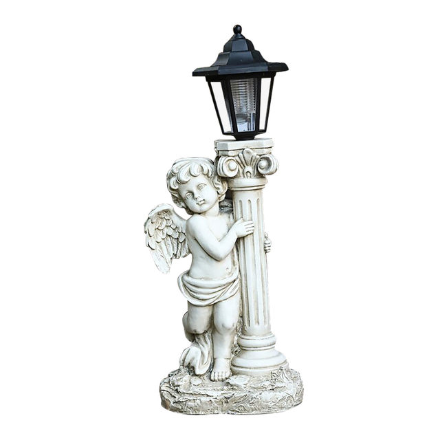 Statue D'ange En Forme De Pilier Romain, Lampe Solaire, Luminaire Décoratif  D'extérieur, Idéal Pour Un Jardin, Une Pelouse Ou Un Sentier - Jardin  Statues Et Sculptures - AliExpress