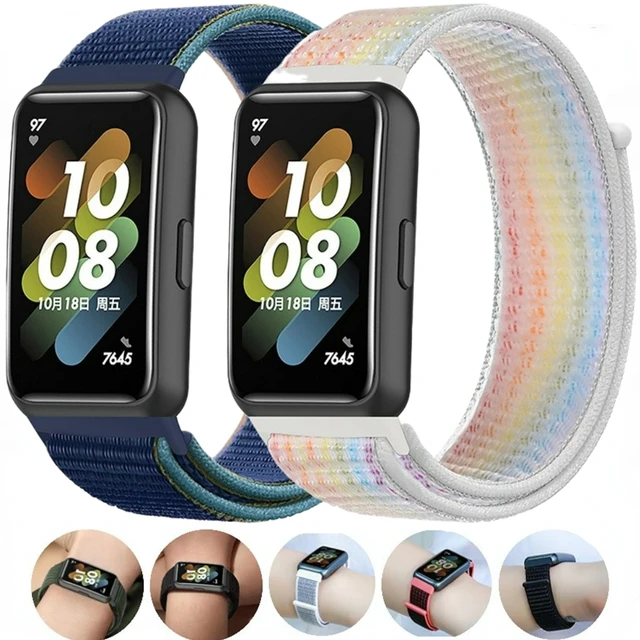 Nylon loop Strap For Huawei band 7 correa Sport Strap Smartwatch  accessories Adjustable Replacement belt For Huawei watch band 7
