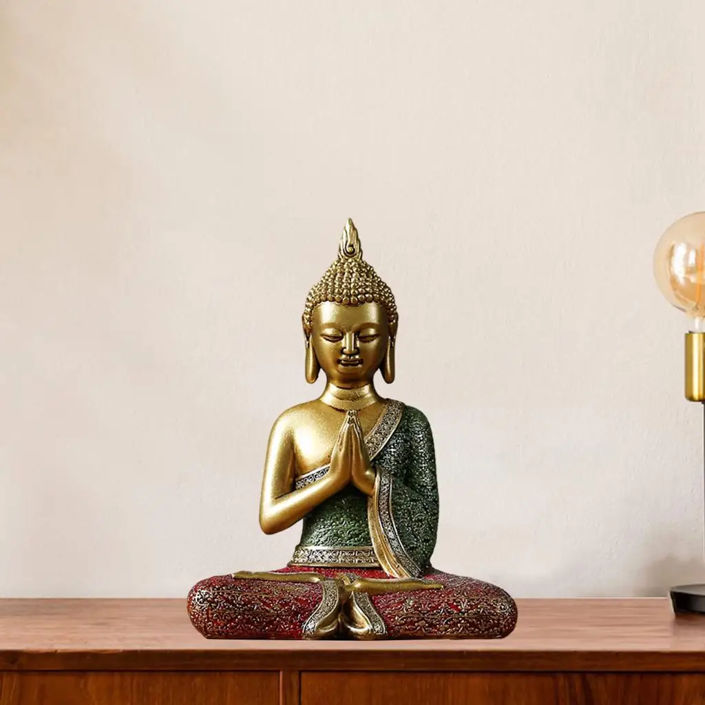 Meditating Buddha Statue Ornaments Tabletop Car   Office Artwork