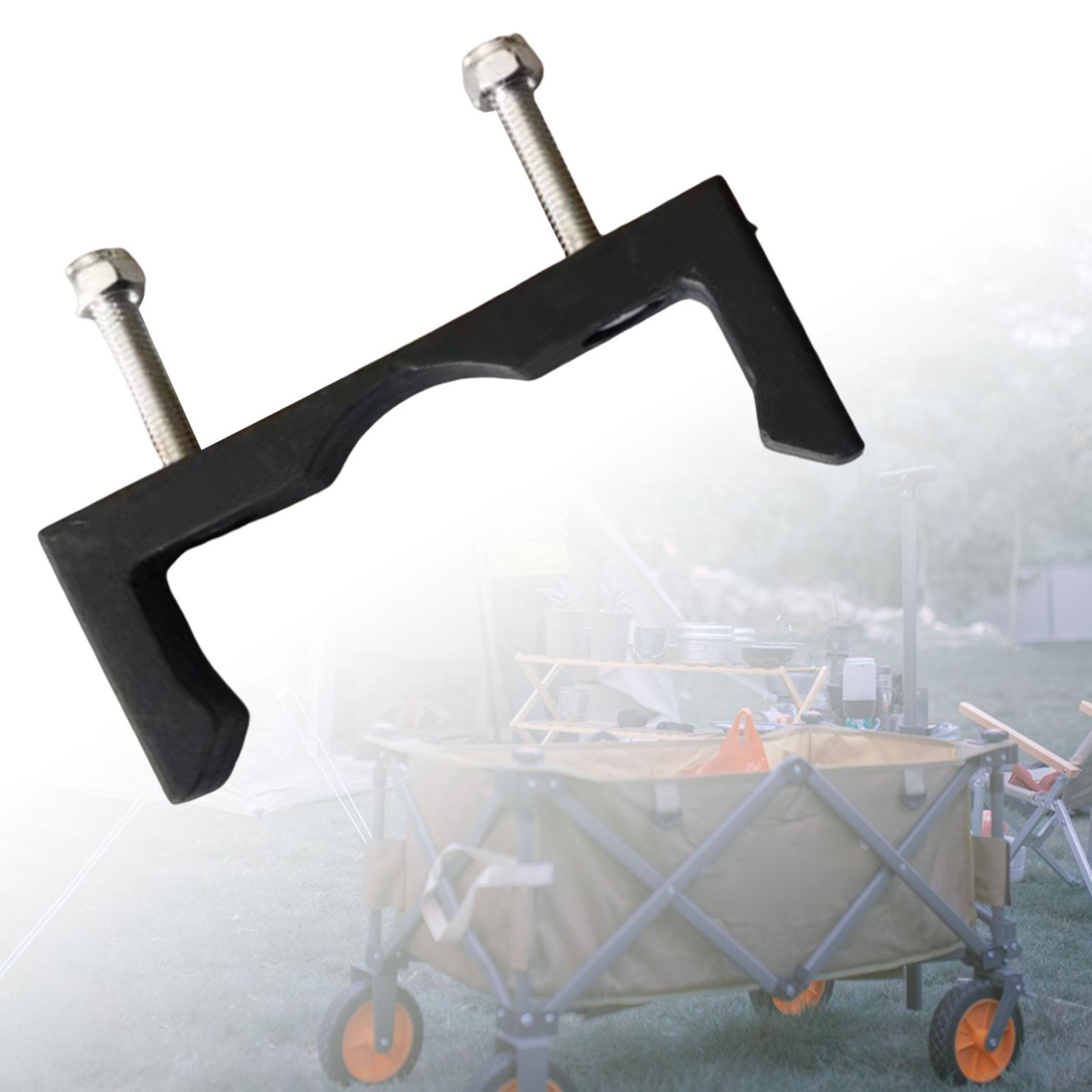 Folding Utility Wagon Pull Push Handle Fixed Buckle Wagon Cart Pull Push Handle Fixed Buckle for Camping Fishing Outdoor Garden