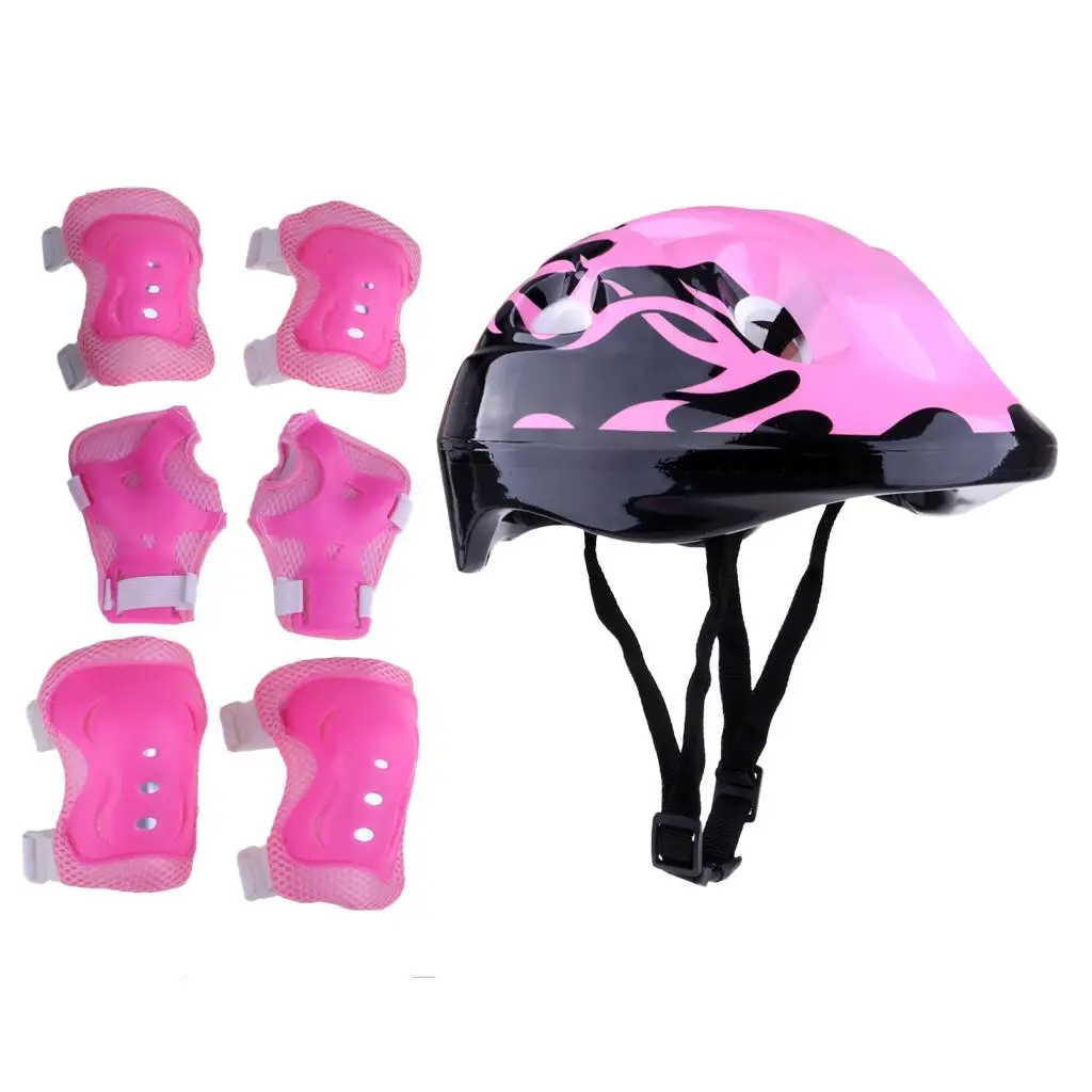 7pcs 8-62cm Helmet with Knee Elbow & Wrist Pads Set for Skateboard, Bicycle, Inline / Roller Skating 