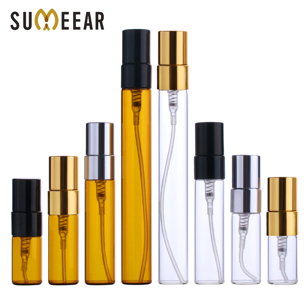 Best of 2ml 3ml 5ml 10ml Sample Spray Bottle Portable Brown Transparent Glass Perfume Bottle Atomizer Container Travel Women Perfume Reviews & Tips