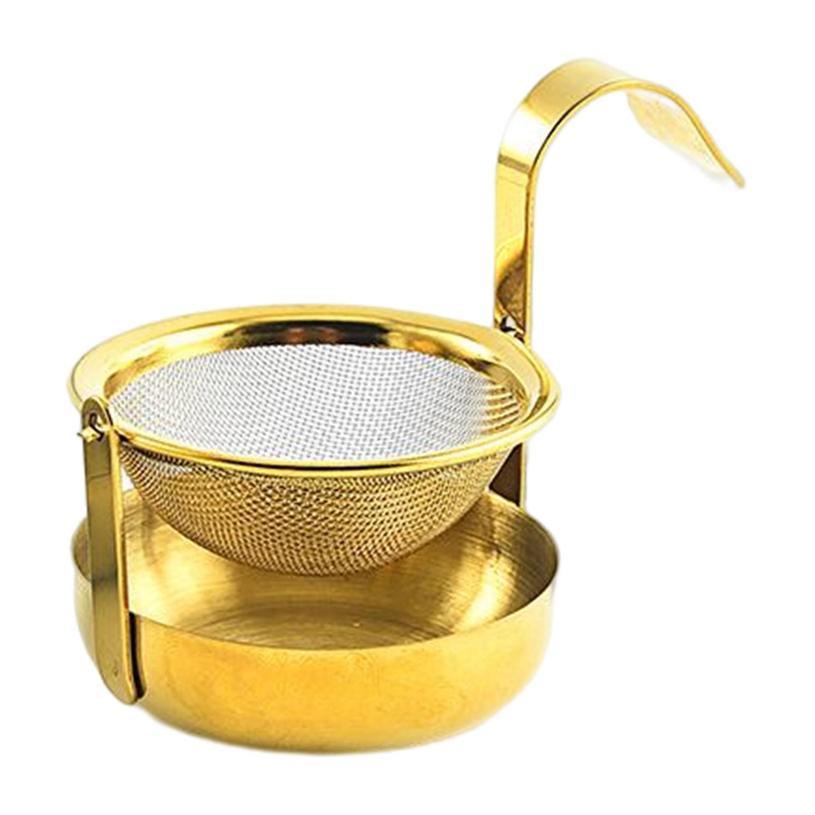 360 Rotatable Tea Strainer with Handle Portable 304 Stainless Steel Tea Accessories Reusable Teaware for Party Cafe kitchen