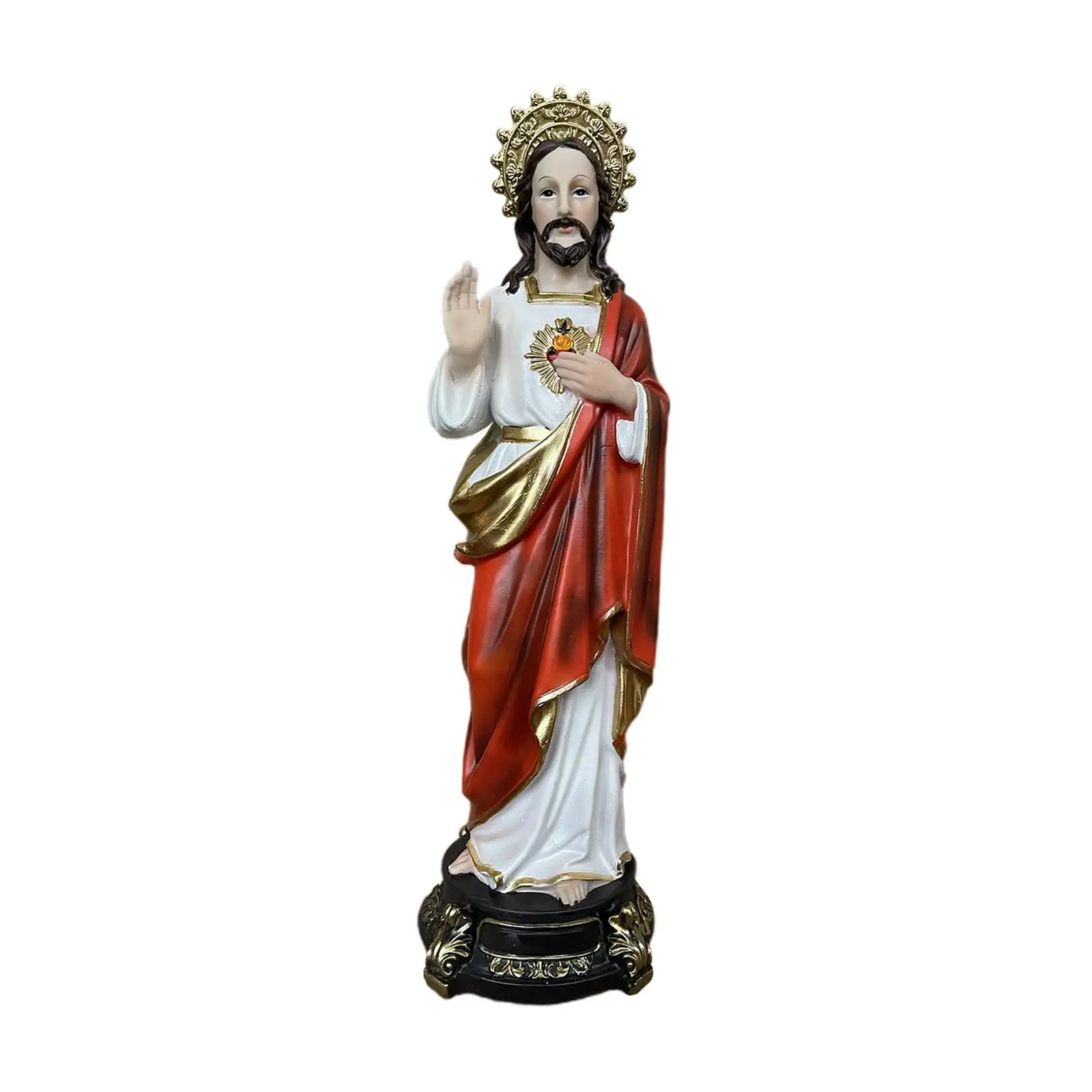 Savior Figurine Collectable Sculpture Statuette Standing Statue Crafts Resin