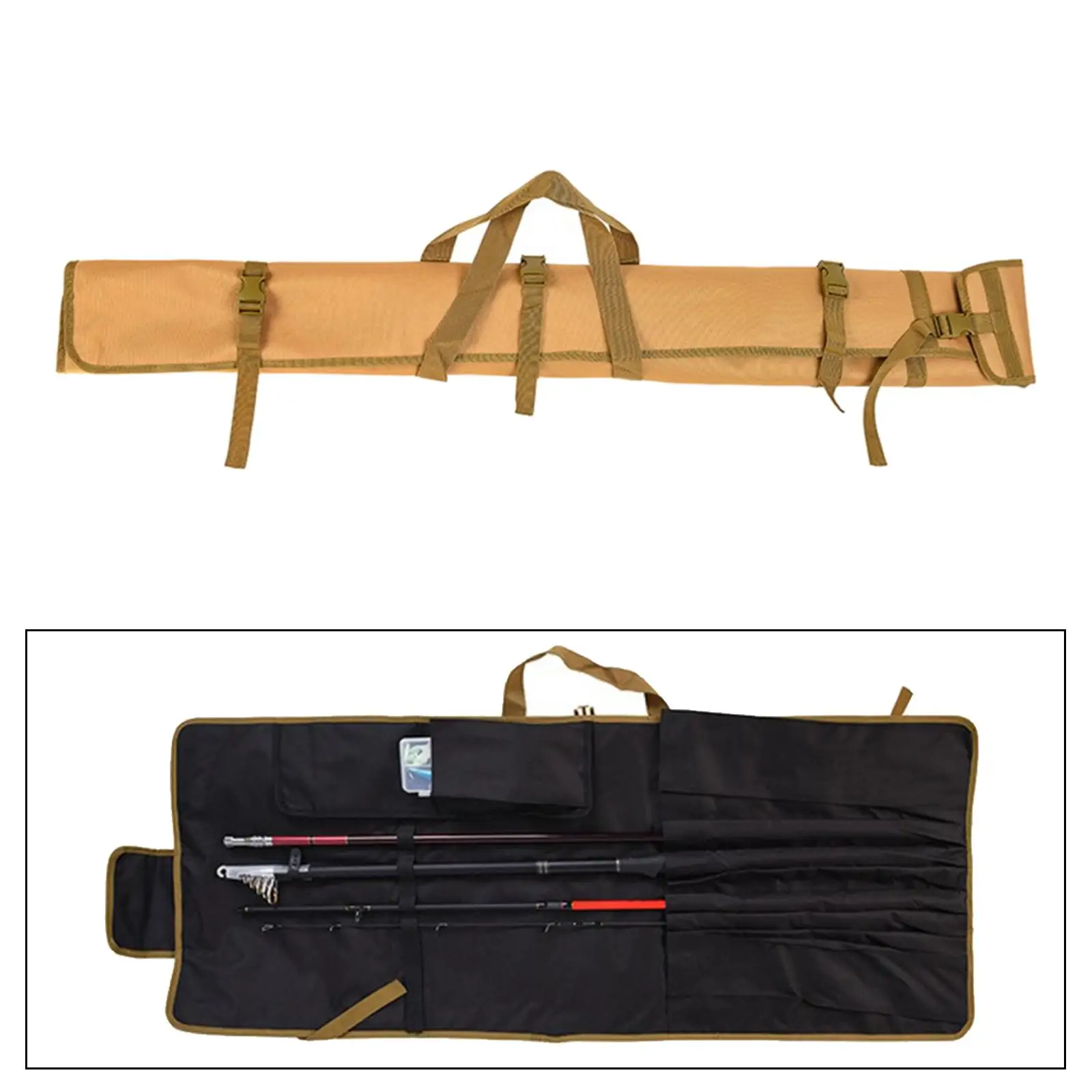 Fishing Rod Bag Storage Bag Canvas Durable Waterproof Foldable
