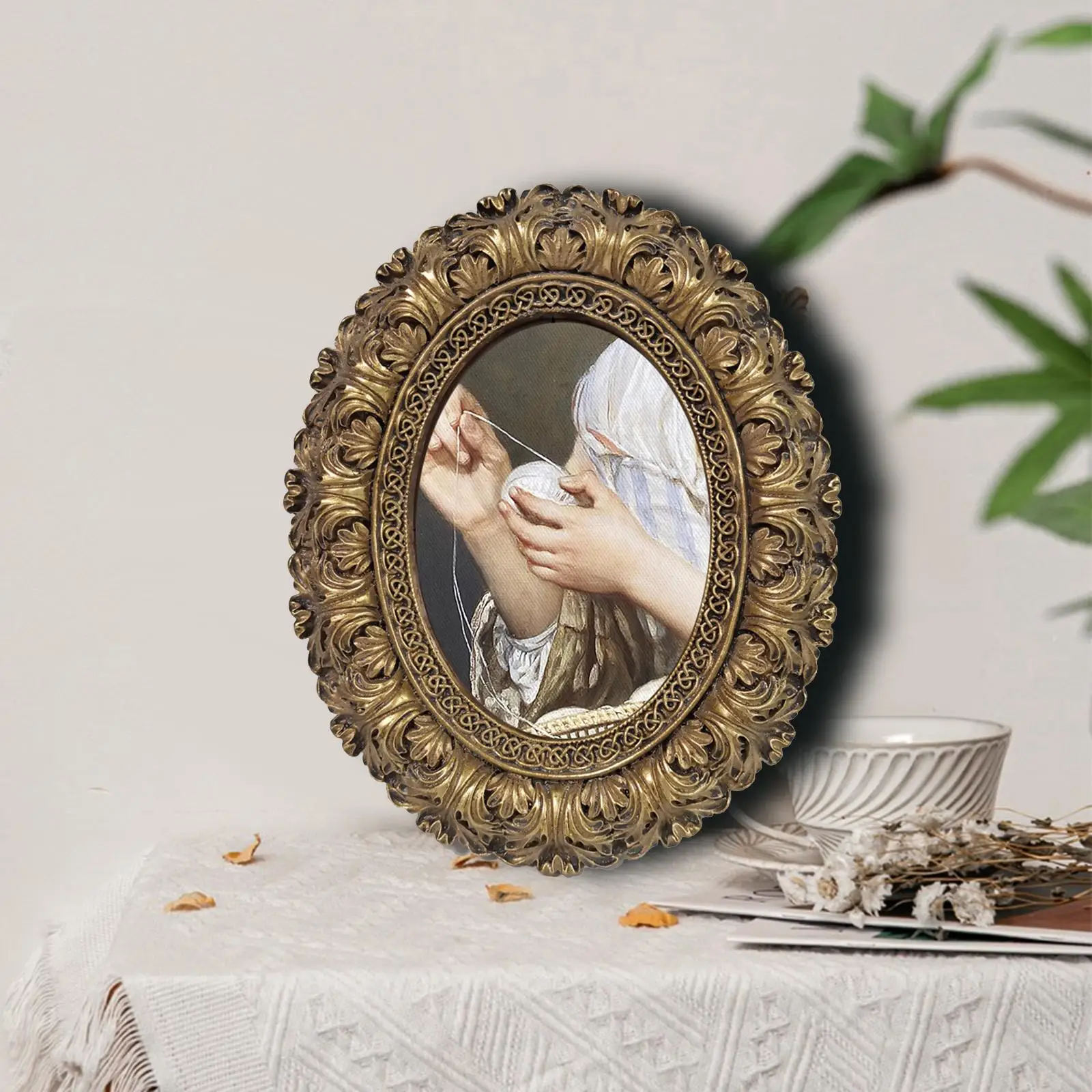 Retro Style Picture Photo Frame Hanging Desktop Photo Frame for Dining Room