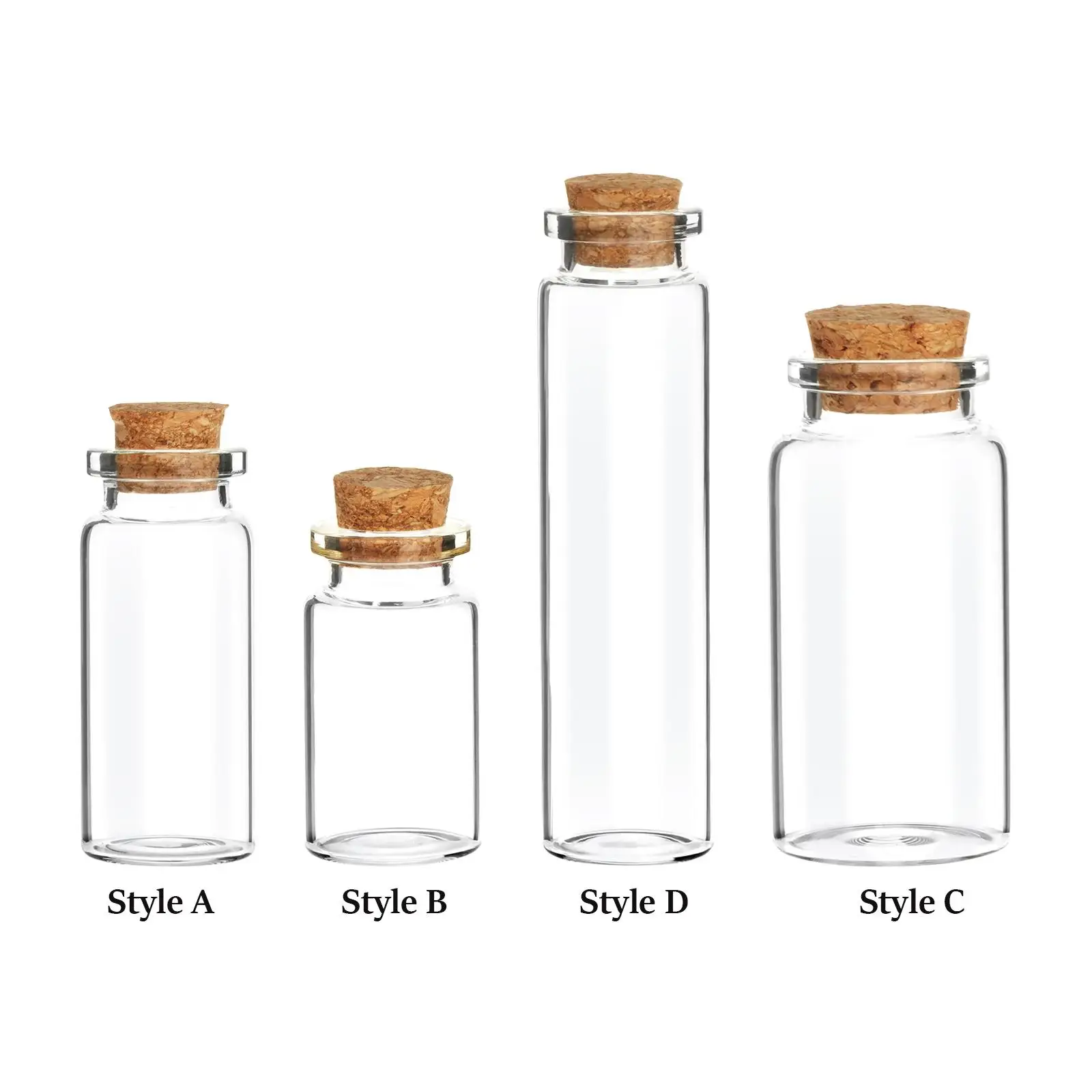 Cork Stoppers Glass Bottles Tiny Glass Jars Mini Bottles Wood Storage Supplies for Oil Home Wedding Favors Decoration Birthday