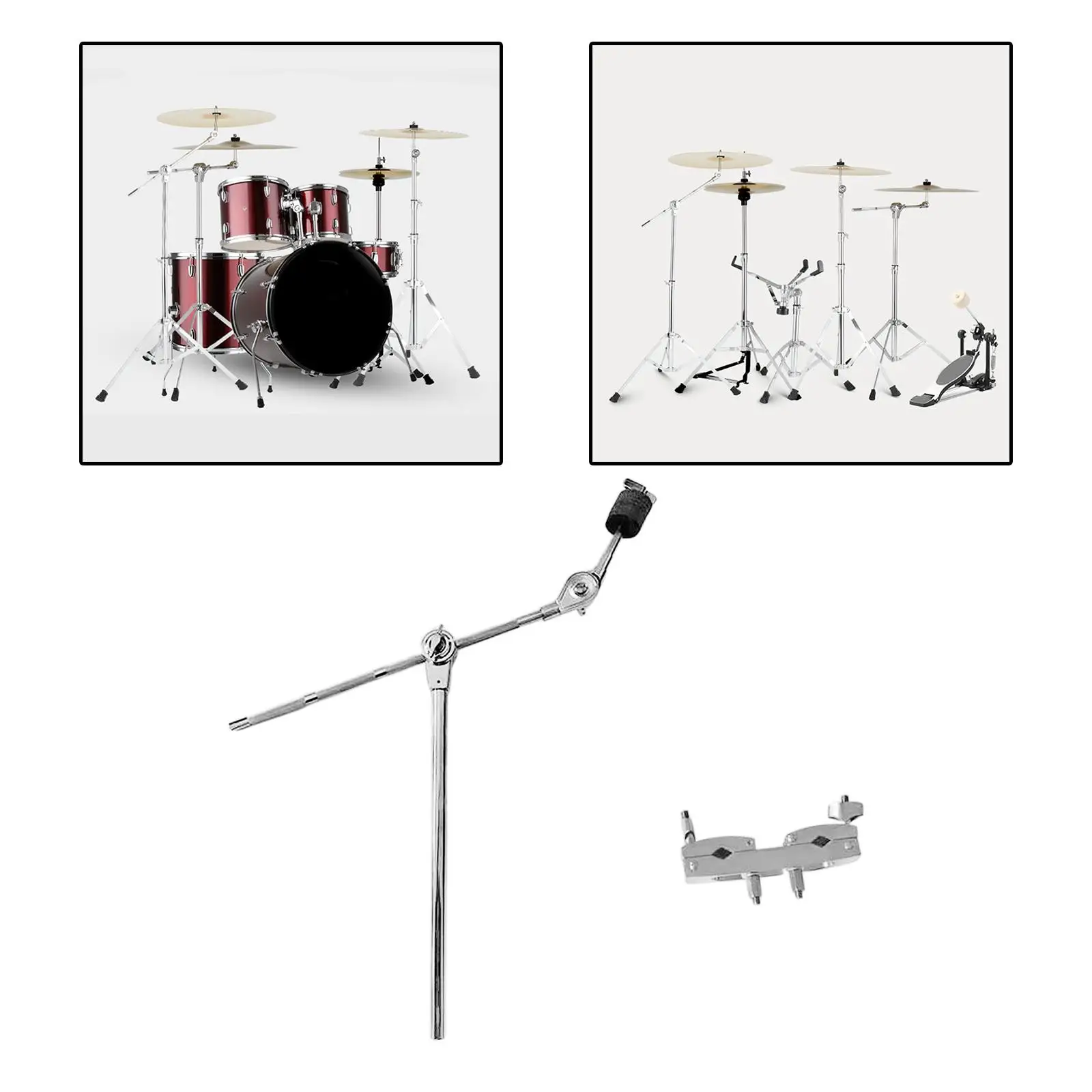 Cymbal Holder Removable Extension Attachment Cymbal Stands Cymbal Expand Arm Drum Cymbal Clamp Drum Kits Extension Stand Clamps