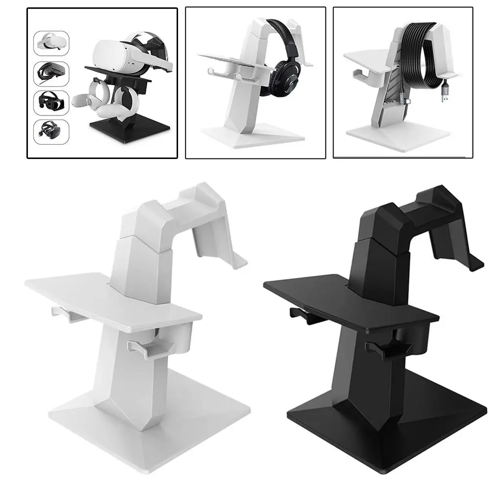 Upgraded VR Headset Display Stand Gamepad Storage Rack Accessories Space Saving Stents Storage Mount for  Rift S  Quest 1/2