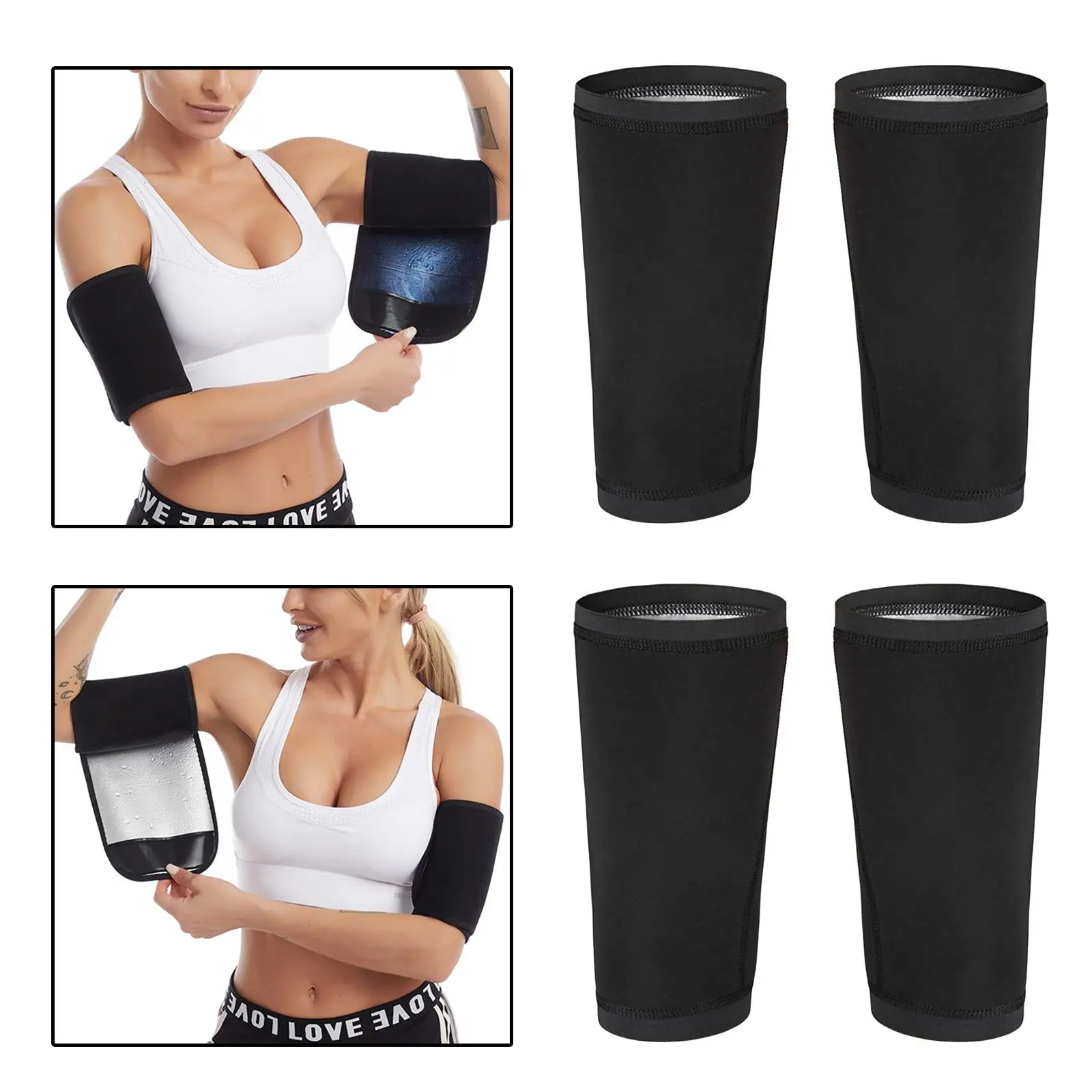 Arm  for  - Arm Slimmers for  Pair Neoprene Sauna sleeves  Wraps Sweat Arm Bands 