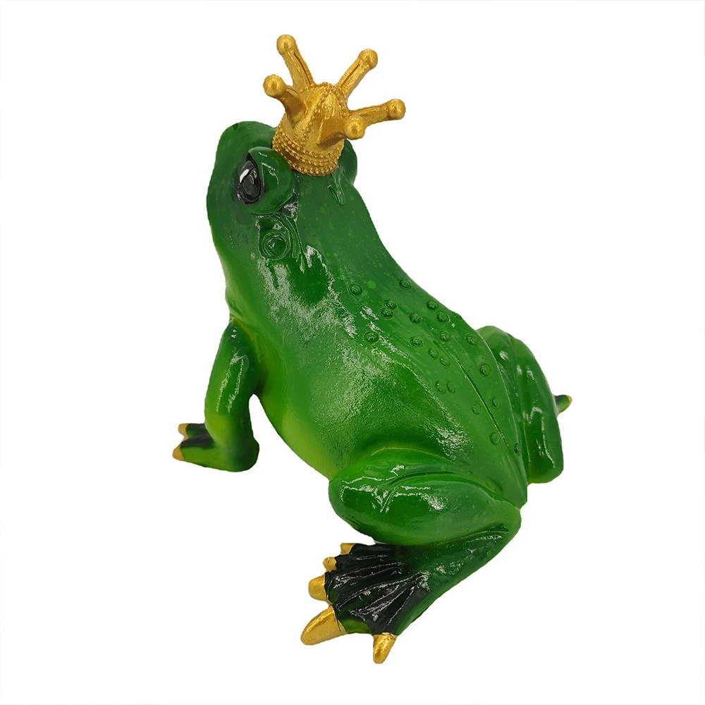 Статуэтка лягушки с короной на голове