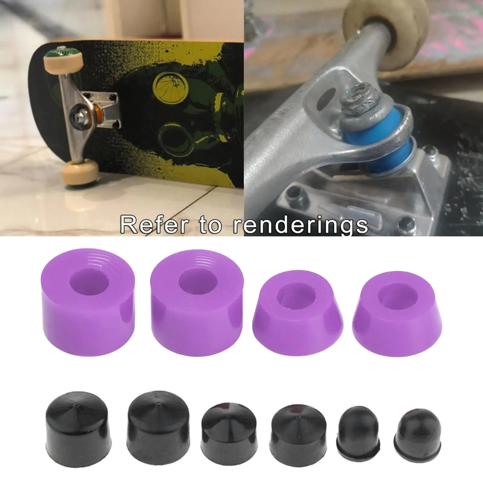 Skateboard Truck Bushing Kit Shock Absorber Soft For Outdoors